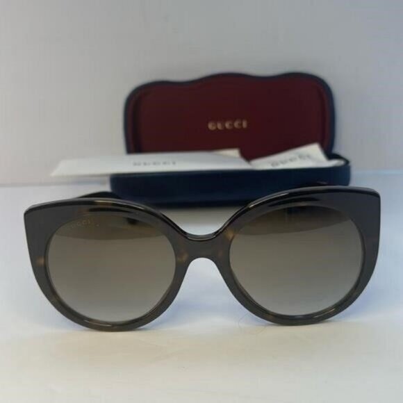 New Authentic GUCCI  Acetate Cat Eye Sunglasses GG0325S Tortoise - Picture 6 of 11